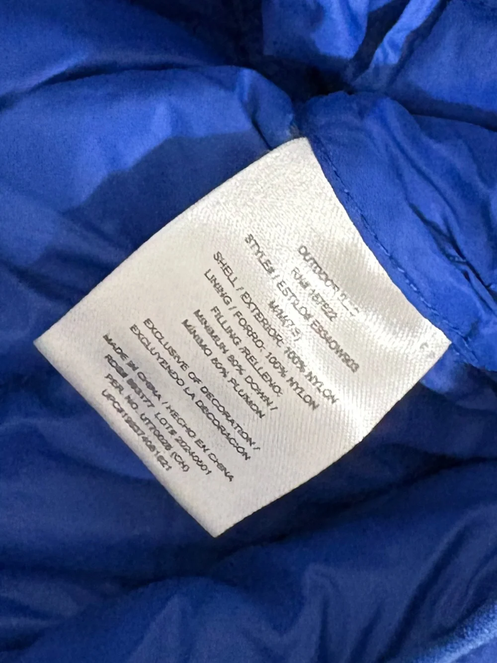 Eddie Bauer Kids Medium Blue Down Filled Puffer Jacket Outdoor Travel Hiking